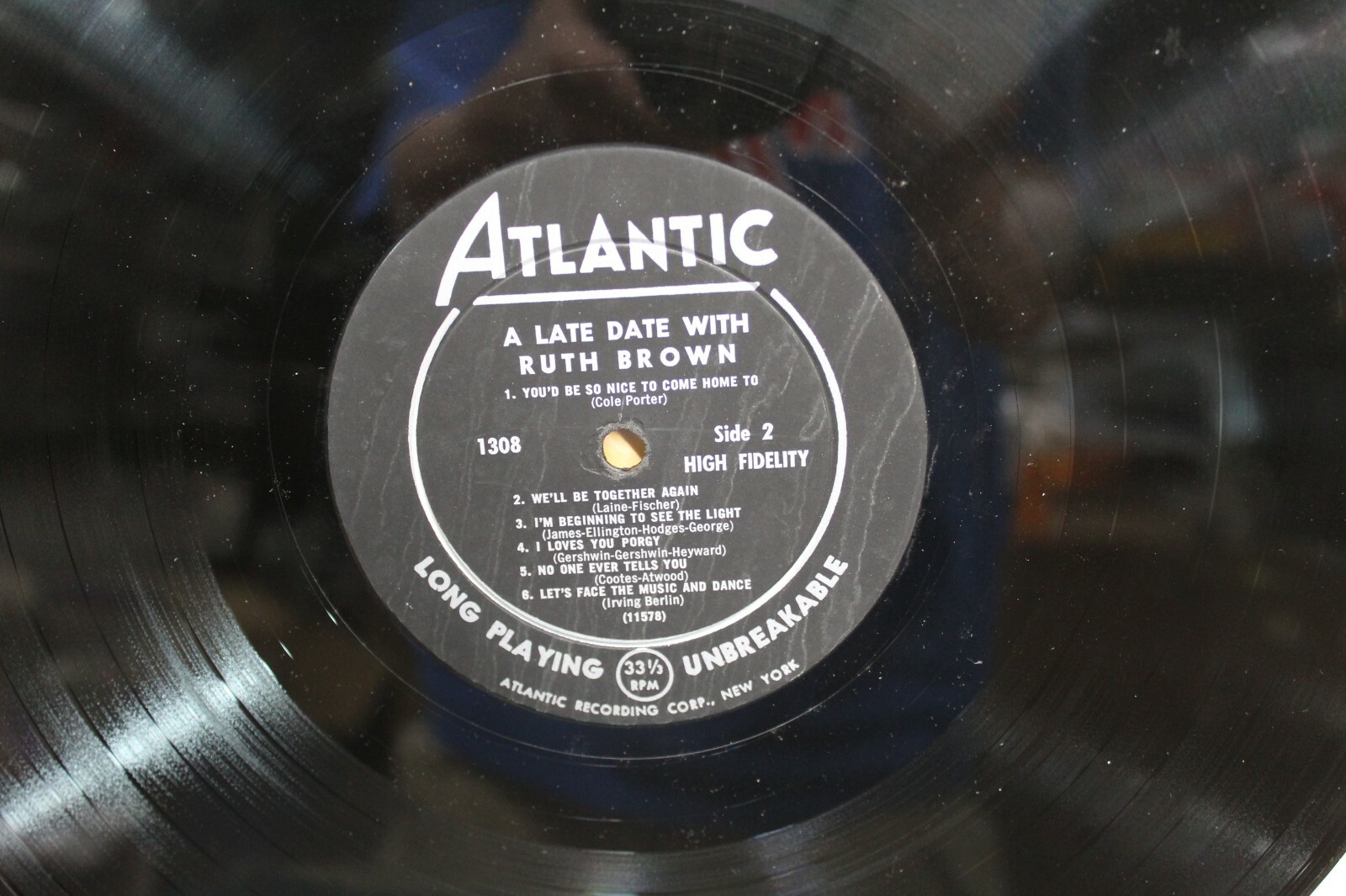 Rarest Gradient Rare Late Date With Ruth Brown LP-Atlantic 1308 Original Black Label | eBay