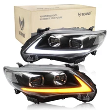 For 2011-2013 Toyota Corolla Sedan LED DRL Headlights Front Headlamp Set 2*