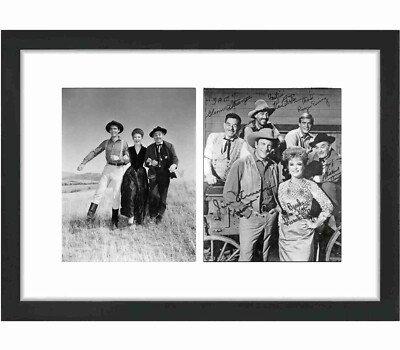 Gunsmoke Old West Cowboys TV  Framed Photo Collage  14 x 20 reprints W/ cast