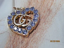 GUCCI ZIP PULL LILAC  CHARM 19MM gold tone,  METAL , SO PRETTY