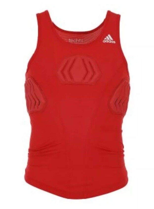 55 Adidas Techfit Basketball Padded Compression Tank Men’s Size XL Red