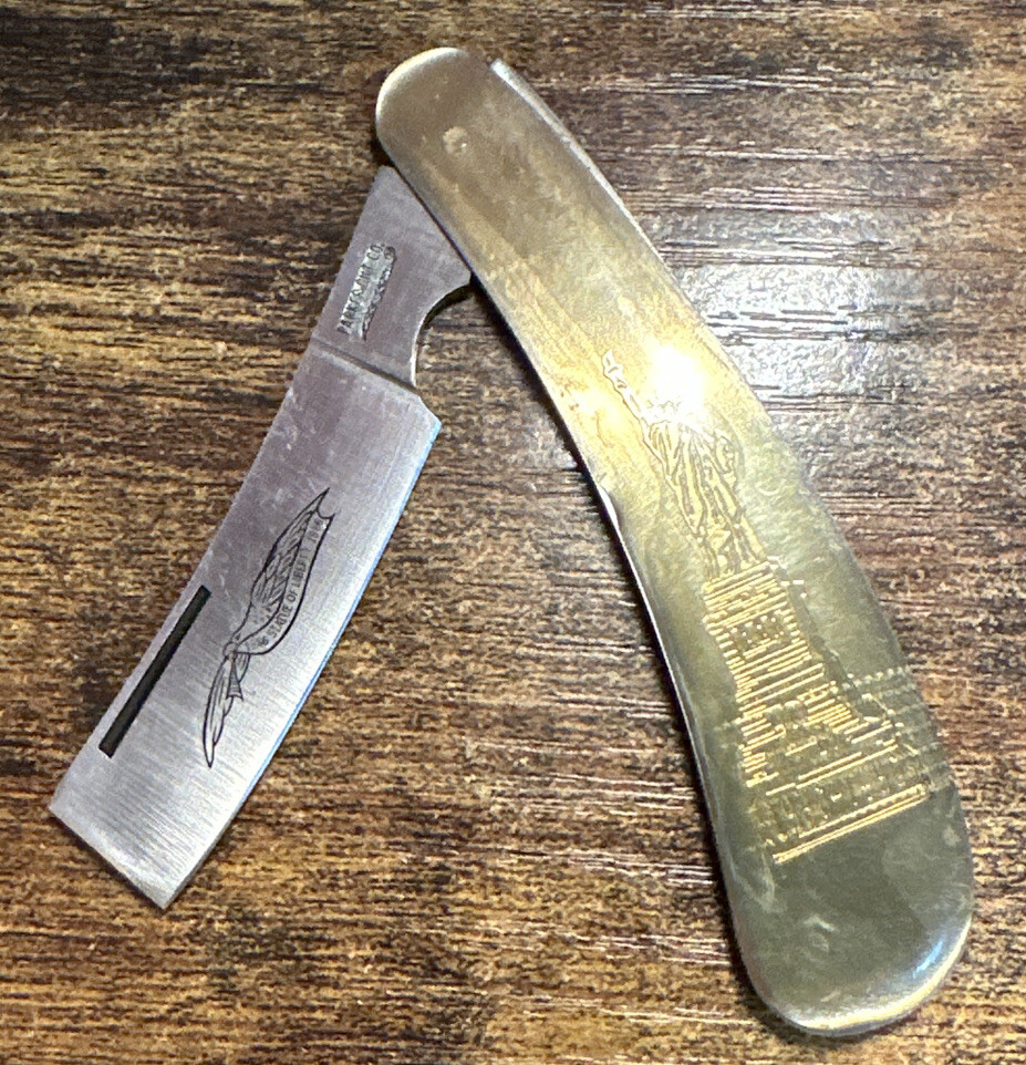 Parker Cut Co Straight Razor Folding KnifeStatue of Liberty 18861986