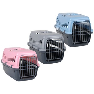 small plastic pet carrier
