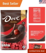 PROMISES Dark Chocolate Candy - 136 Individually Wrapped Delights in Bulk