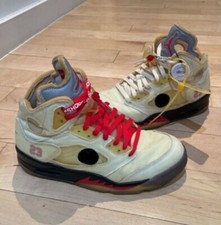 Off-White  Jordan 5 SP 'Sail' 2020 Size 9 - SHIPS SAME DAY  