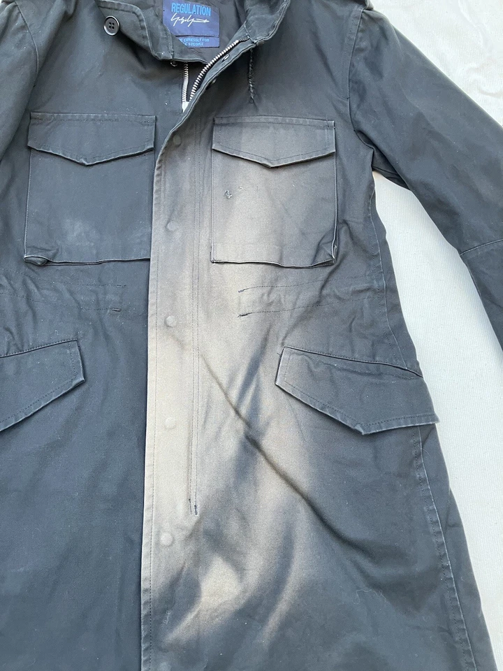 Chaqueta W's talla 1 Yohji Yamamoto Regulation negra descolorida M65 envejecida Japón Foto 3 de 4