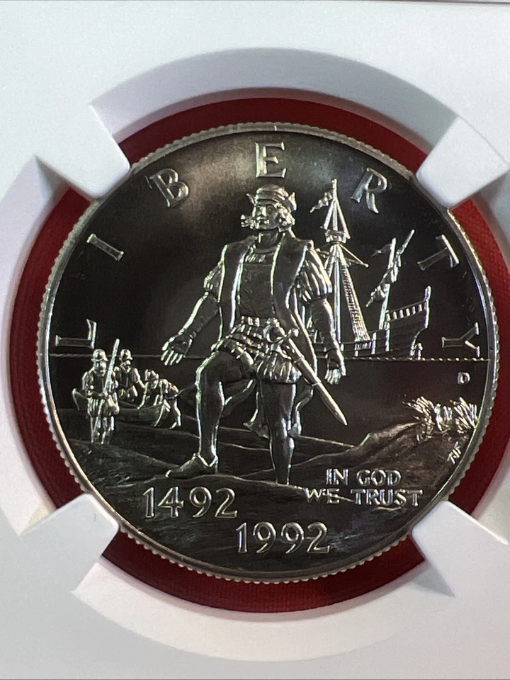 :1992-D 50C Columbus Quincentenary Commemorative Half NGC MS70 Rare !!! - Image 2 of 4