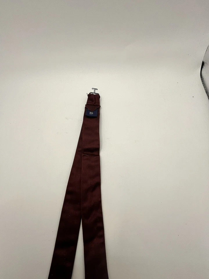Men's Suit Men’s Bow Tie With Cummerbund Maroon Faux Silk Nice - Image 2 of 4