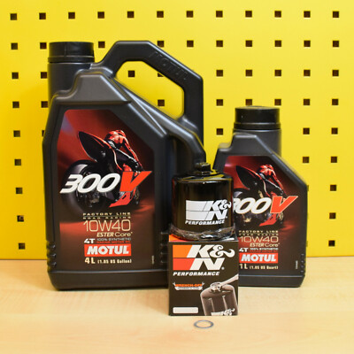 Yamaha MT-10 Ölwechselset Öl K&N Ölfilter Motul 300V Factory Line 10w40