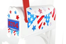 Mailbox Magnet Partial Cover 4th of July Banner Stars and Stripes or All Stars