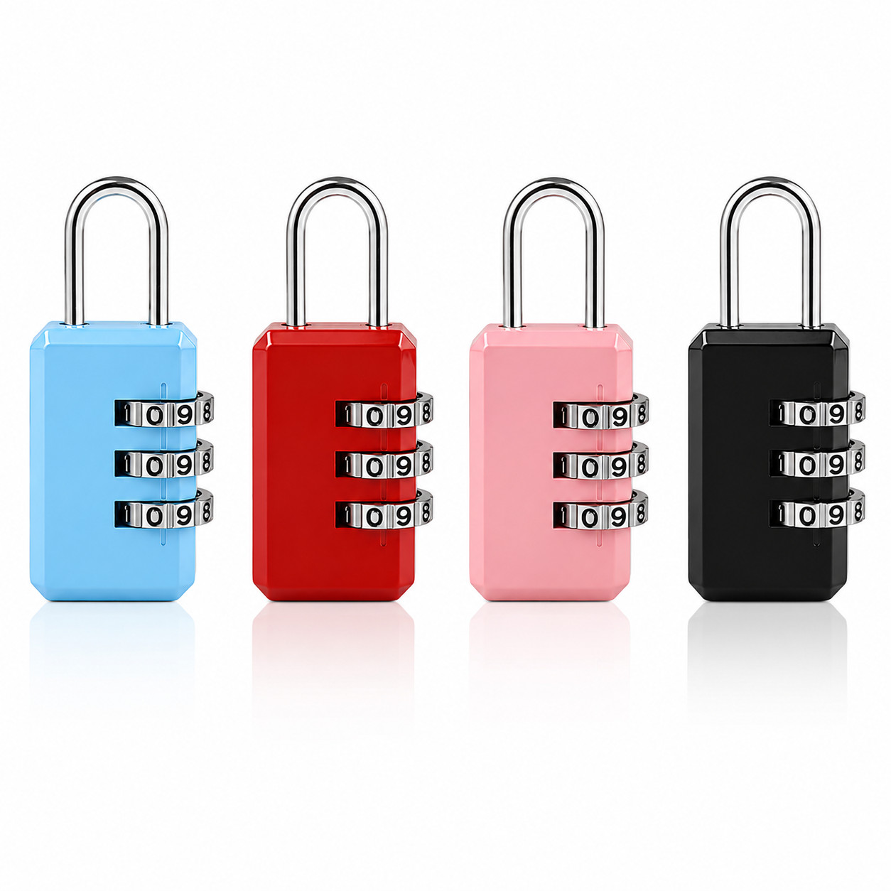 4 Pack 3 Digit Combination Padlock Travel Suitcase Luggage Gym Locker Lock Set image 2
