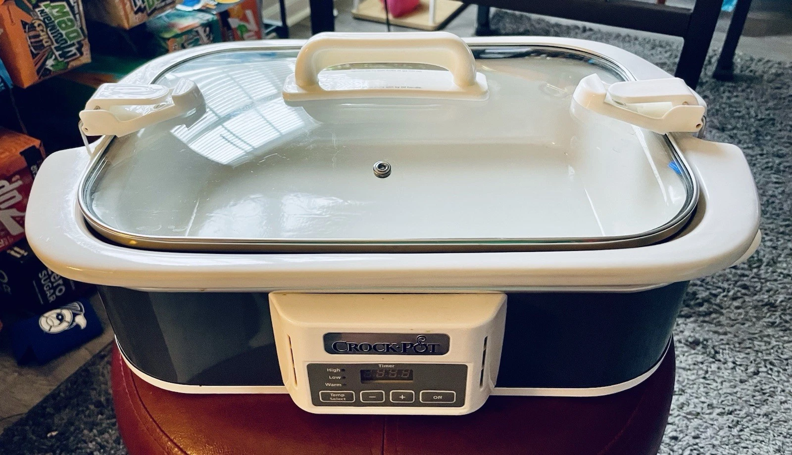 NEW Crock-Pot 3.5-Quart Programmable Casserole Slow Cooker 9x13 White SCCPCCP350