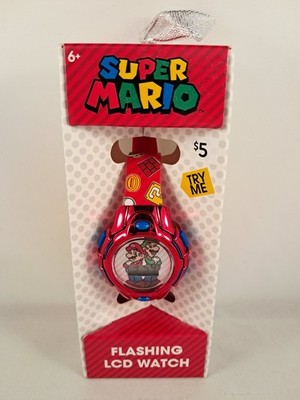Nintendo Super Mario Bros Boys Flashing LCD Watch Mario and Luigi