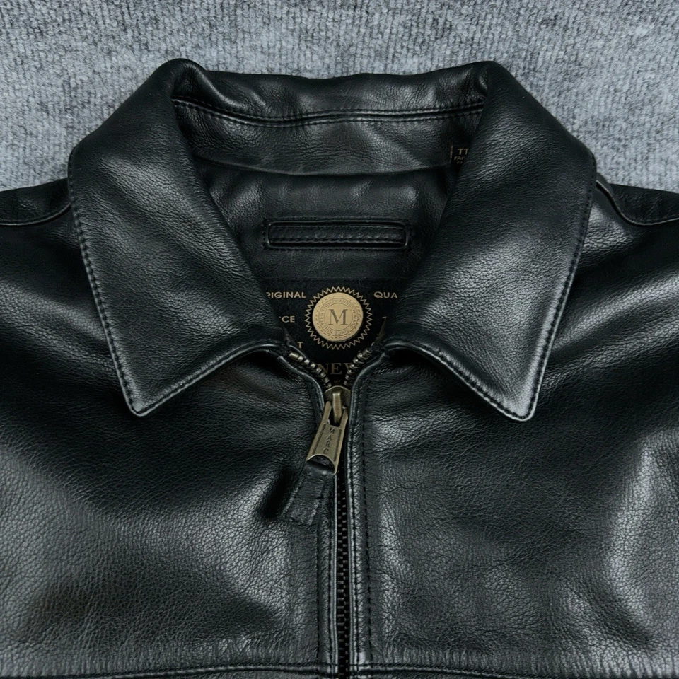 Chaqueta Moto Marc New York Andrew Marc Para Hombre 2XL 100% Cuero Cremallera Completa Forrada Foto 2 de 4