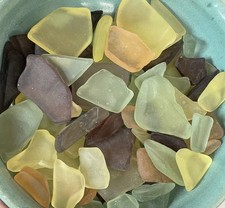 Lot of Sea Glass Fragments Craft / Art Projects Purple Yellow Green Orange Pink