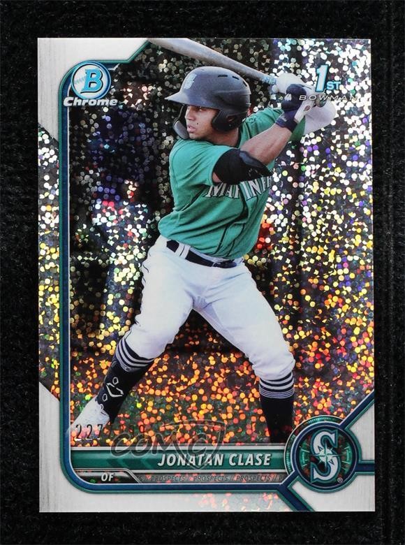 2022 Bowman Chrome Prospects Speckle Refractor /299 Jonatan Clase #BCP-118 t8t