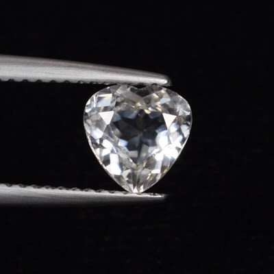 1.52 ct   SPARKLING  -  NATURAL WHITE ZIRCON  LOOSE GEMS  Heart  See Vdo 6350 6C
