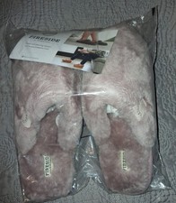Women's Fireside Dearfoams Shearling Slippers New Size 10 Mauve/Purple