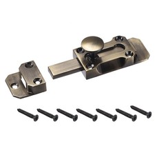 Barrel Slide Door Bolts, 2" Zinc Alloy Security Latch Lock Bronze Tone