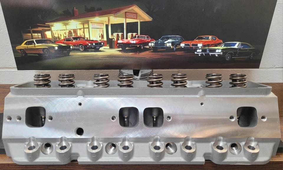 2 Bloque Pequeño Chevy 200cc Corredor de Admisión 68cc Cámara Culata 327 350 400 Foto 4 de 4