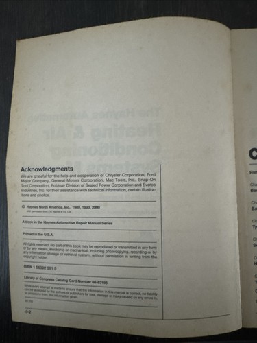 Automotive Heating & Air Conditioning Techbook / Repair Manual Haynes 10425 - Picture 5 of 5