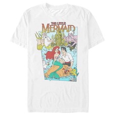 Disney The Little Mermaid Character Poster T-Shirt Men Women Unisex