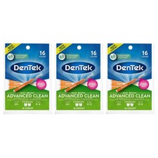 DenTek Easy Brush Interdental Cleaners, 16 Count Pack of 3 , Orange, White