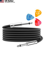 Aqdocvf Guitar Cable, Cord 10ft AMP for Bass  10FT, Black