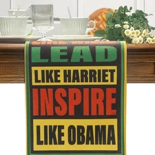 Happy Juneteenth Day Linen Table Runner Kitchen Dining Table Decor, Seasonal ...