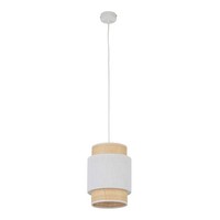 Pendelleuchte Stahl Stoff Weiß Gold E27 Modern Stilvoll B:20 Cm HäNgelampe