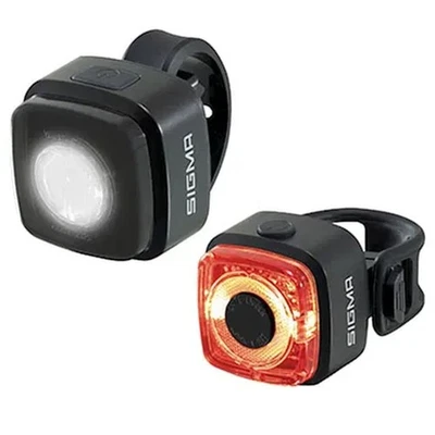 Sigma LED Akkuleuchten Set AURA Micro Set schwarz Fahrrad Lampe Scheinwerfer