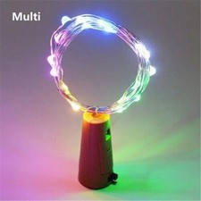 Copper Bottle String Lights Light 15 LED Warm Cool White Fairy Wine Cork Shaped.