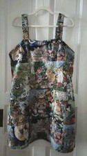 NWOT Cider Cat Lover tapestry sleeveless squareneck dress Womens Large KITTIES!