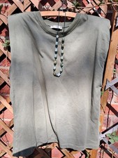 A Pair of Zara Ladies Summer T Shirts with Shoulder Pads Size Medium VGC