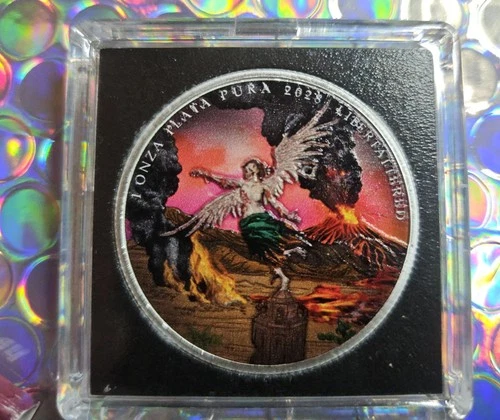 1 oz. 2028 LIBERTATTERED #8 Zombucks Colorized Series .999 fine silver