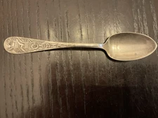 Antique Personalized Sterling Silver Spoon Cushton 9.9 From 1920’s