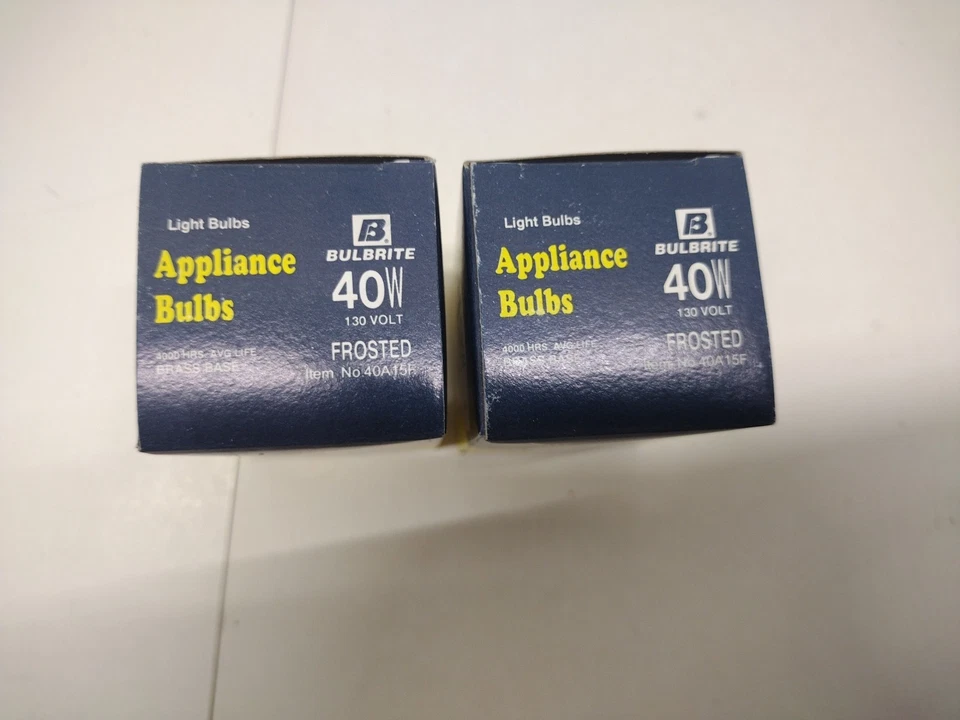 2 pack,  A15 Dimmable Appliance Light Bulb - 40W - 120V Bulbrite 104040 - Image 2 of 4
