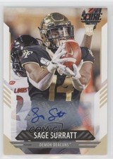 2021 Score Rookies Signatures Sage Surratt #331 Auto 0sv5