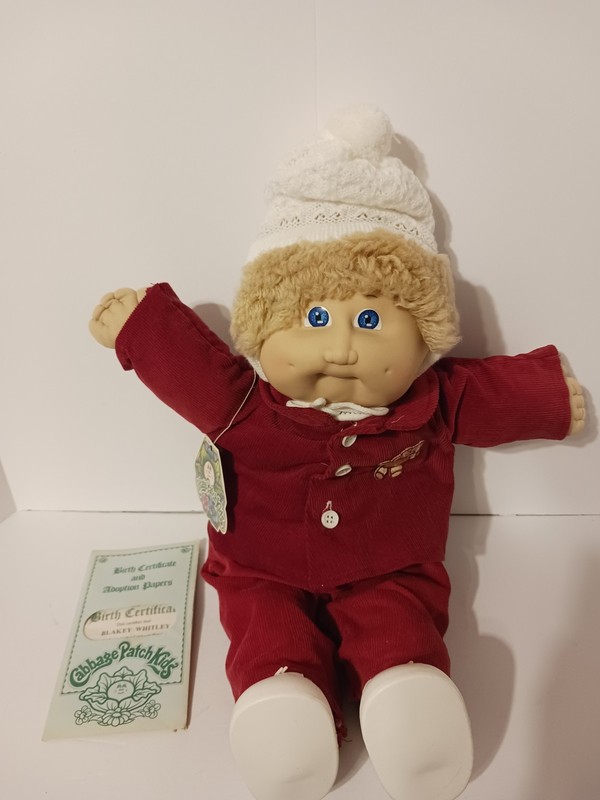 1983 Cabbage Patch Kids Doll Blakey Whitley With Birth Certificate Nice Legend 