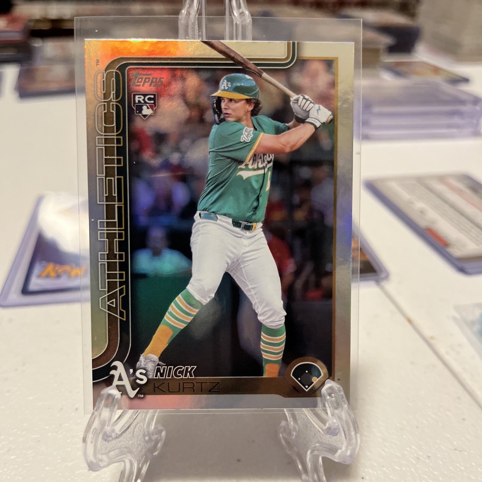 2025 Topps Update Series - Nick Kurtz #US201 Rainbow Foil (RC) Rookie Card A’s