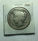 1921 ; $1 Peace Silver Dollar good condition