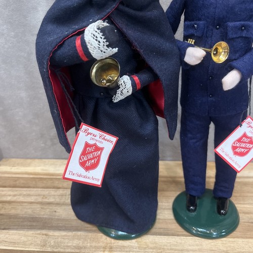 VTG Byers Choice Carolers 1995 Salvation Army Man w/ Trumpet & Woman w/ Bell Tag - 第 3/9 張圖片
