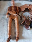 Marx Vintage Johnny West Movable Cowboy Damaged W/ Accessory Lot..saddles, Hats