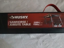 HUSKY 28.7 In. X 41.1 In. Standard SawHorse/Jobsite Table  1100 Lbs Capacity 