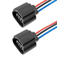 2PCS 9008 H13 Car Headlight Connector Socket Adapter with Extension Female