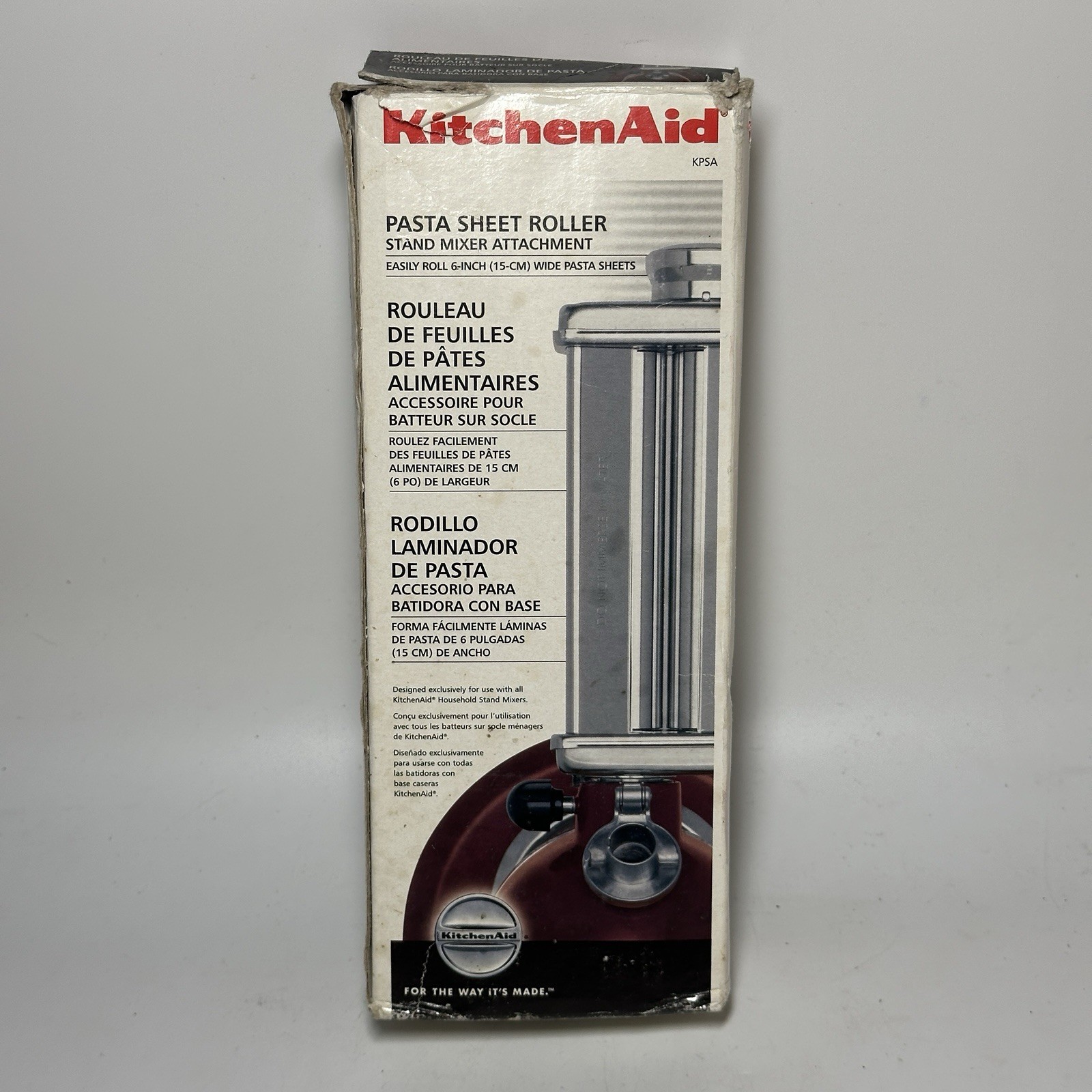 Kitchenaid Adjustable Pasta Sheet Roller Stand Mixer Attachment Made In Italy