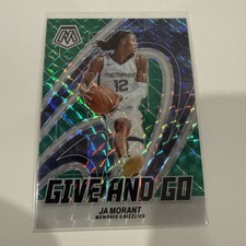 2023-24 Panini Mosaic - Give and Go Ja Morant #9 Green Mosaic Prizm