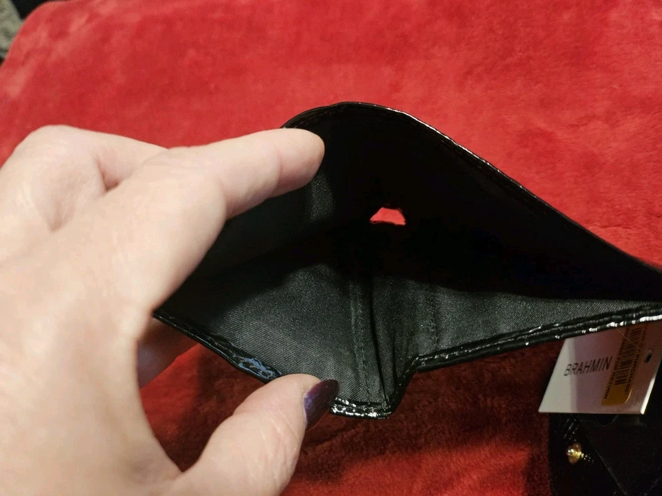 ¡NUEVO CON ETIQUETAS! Cartera Brahmin Verónica Negra - Pequeña *LEER DESCRIPCIÓN* Foto 4 de 4