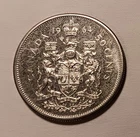 1964 Canadian 50 Cents, Elizabeth II, Silver (.800), ASW .3oz  **LOW SHIPPING**