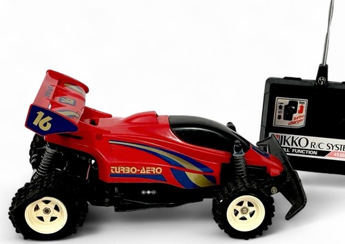 🔥 Vintage Nikko RC Car Buggy Turbo-Aero Remote Control #16 Red 1985 -86 Tested! - Picture 7 of 10